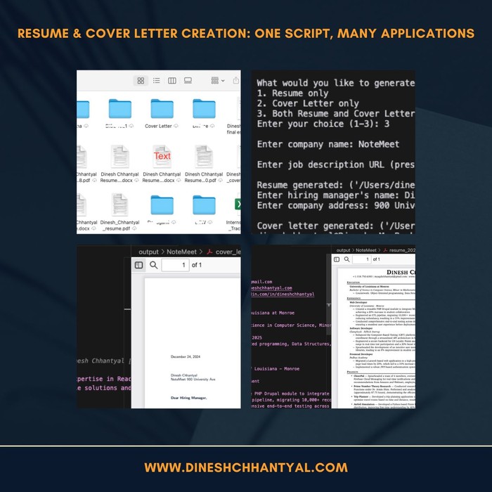 Automated Resume & Cover Letter Generator