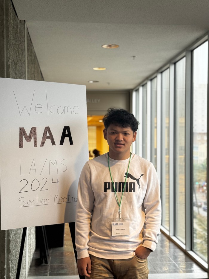 Photo of Dinesh Chhantyal at the Mathematical Association of America(MAA) Louisiana/ Mississippi Section 2024